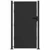vidaXL Garden Gate with Lock Black 110 x 180 cm Powder-Coated Steel