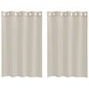 vidaXL Voile Curtain with Curtains 2 pcs Sand 140 x 140 cm Polyester