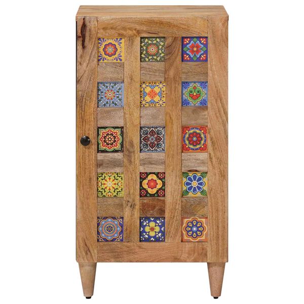 vidaXL Sideboard with Door Natural 40 x 33.5 x 75 cm Solid Mango Wood