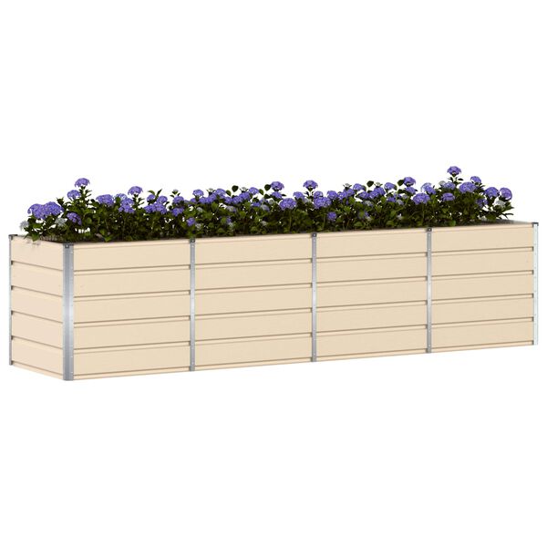 vidaXL Planter Ivory 320 x 80 x 75 cm Steel