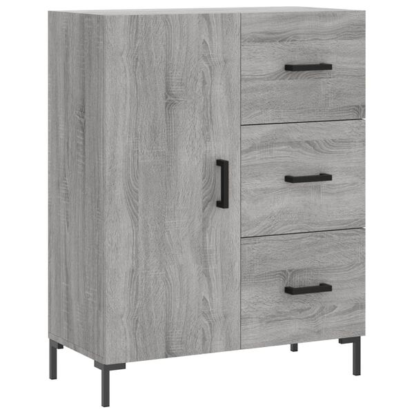 vidaXL Sideboard Grey Sonoma 69.5x34x90 cm Engineered Wood