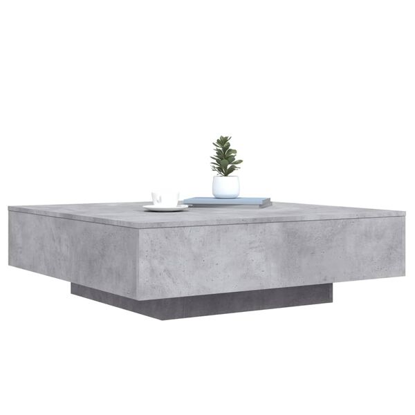 vidaXL Coffee Table Concrete Grey 100x100x31 cm Engineered Wood