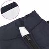 vidaXL Dog Coat with Harness Navy Blue S Fleece and Polyester