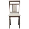 vidaXL Dining Chair 2 pcs Light Brown and Light Solid Rubber Wood