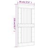 vidaXL Sliding Door with Hardware Set 95x210 cm Solid Wood Pine