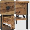 vidaXL Bedside Cabinet with Drawer 2 pcs Old wood 40 x 42 x 45 cm