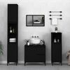 vidaXL 4 Piece Bathroom Furniture Set Black Engineered Wood