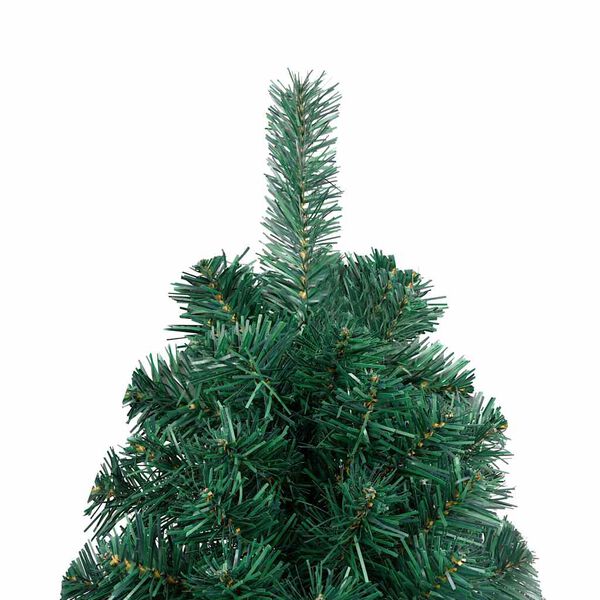 vidaXL Artificial Half Pre-lit Christmas Tree with Ball Set Green 210 cm