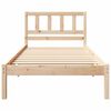 vidaXL Bed Frame with Headboard Brown 100 x 200 cm Solid Pine Wood