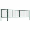 vidaXL Garden Gate Steel 500x100 cm Green