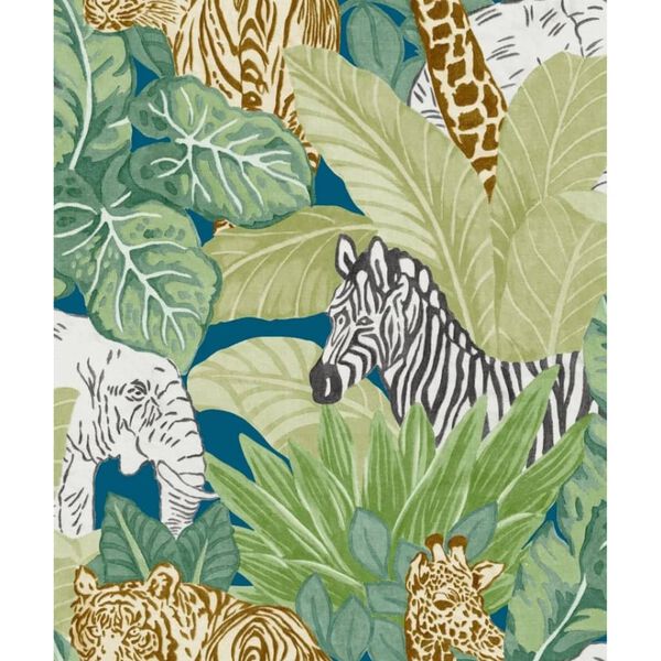 Noordwand Wallpaper Good Vibes Jungle Animals Green and Black