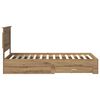 vidaXL Bed Frame with Drawer with Headboard Manual Engineered Wood