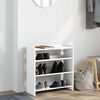 vidaXL Shoe Rack White 60x25x62 cm Engineered Wood