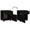 vidaXL Mobile File Cabinet with Wheels Black 45x38x54cm Engineered Wood