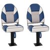 vidaXL Boat Seats 2 pcs with Pedestal 360&deg; Rotatable