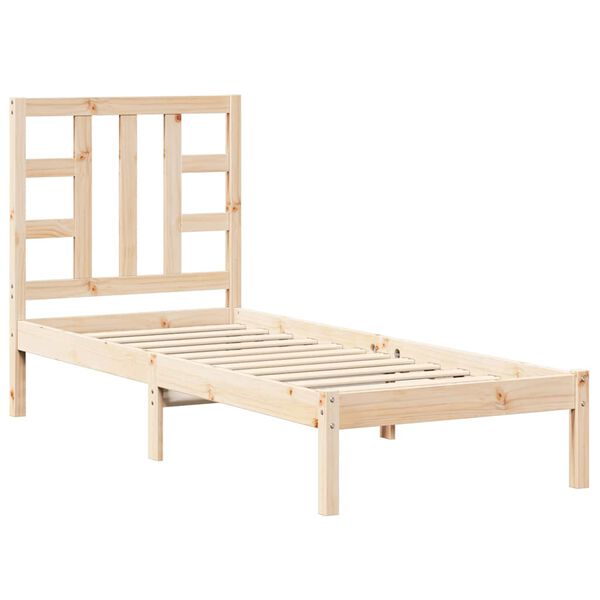 vidaXL Bed Frame without Mattress 75x190 cm Small Single Solid Wood