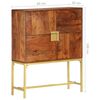 vidaXL Highboard 80x30x100 cm Solid Acacia Wood