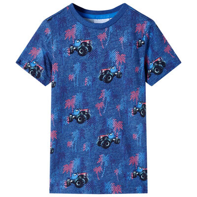 Kids' T-shirt Dark Blue Melange 128