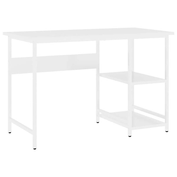 vidaXL Computer Desk White 105x50x72 cm MDF and Metal