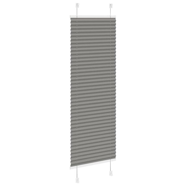 vidaXL Pleated Blind Anthracite 50x150 cm Fabric Width 49.4 cm Polyester