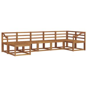 vidaXL Outdoor Sofa Set 7 pcs Natural Solid Acacia Wood