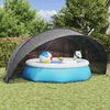 vidaXL Pool Dome Folding Manual Black 546 x 516 x 250 cm