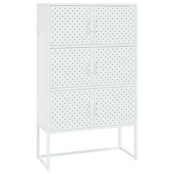 vidaXL Highboard White 80x35x135 cm Steel