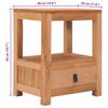 vidaXL bedside Cabinet 40x30x50 cm Solid Teak Wood