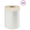 vidaXL Dust Sheet with Adhesive Tape 12 pcs Transparent 55 x 3300 cm