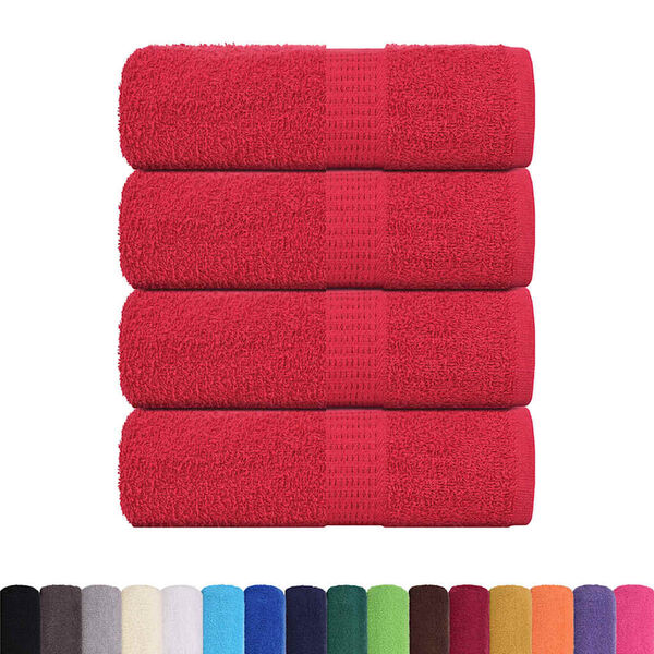 vidaXL Wash Towels "FROGN" 4 pcs Red 30x30 cm 360 gsm