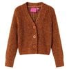 Kids' Cardigan Knitted Cognac 92