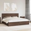 vidaXL Bed Frame with Drawer Brown Oak 200 x 200 cm Engineer Wood