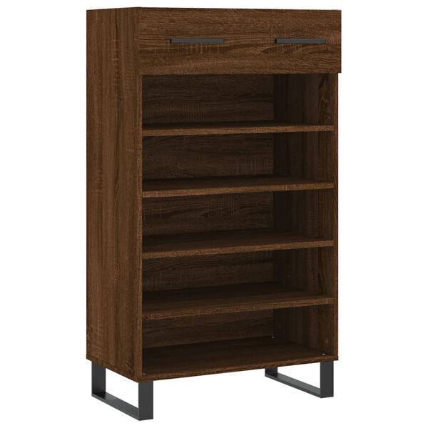 vidaXL Shoe Cabinet Brown Oak 60x35x105 cm Engineered Wood