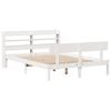 vidaXL Bed Frame without Mattress White 135x190 cm Double Solid Wood Pine