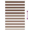 vidaXL Zebra Blind Brown 95x100 cm Fabric Width 90.9 cm Polyester