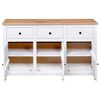 vidaXL Sideboard White 135x40x80 cm Solid Pinewood Panama Range