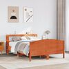 vidaXL Bed Frame without Mattress Wax Brown 150x200 cm King Size Solid Wood Pine