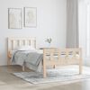 vidaXL Bed Frame without Mattress Solid Wood Single