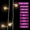 vidaXL Globe Fairy String Lights 40m 400 LED Warm White 8 Function