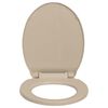 vidaXL Soft-Close Toilet Seat Beige Oval
