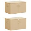 vidaXL Storage Box 2 pcs Cream 55 x 35 x 32 cm Non-woven fabric