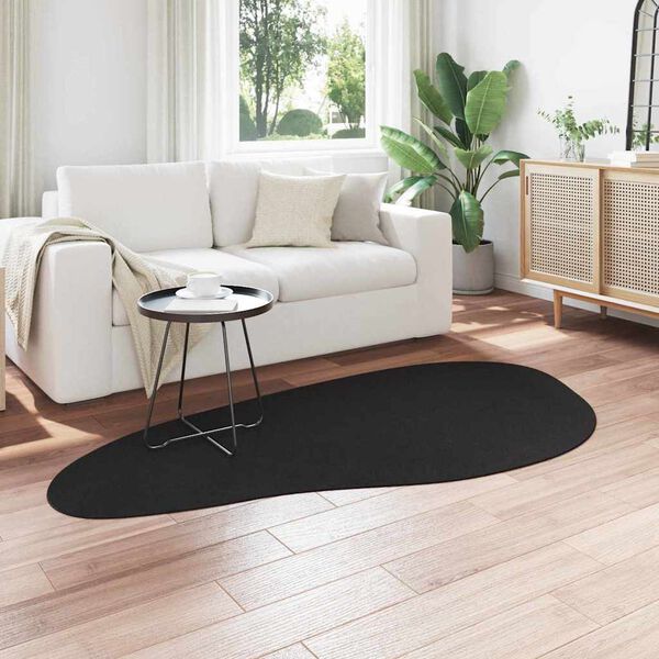 vidaXL Carpet Folding HUARTE Black 100 x 200 cm Polyester