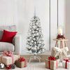 vidaXL Artificial Hinged Christmas Tree Green and White 120 cm