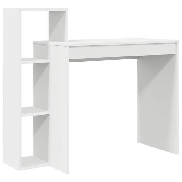 vidaXL Desk with Shelf White 100 x 40 x 90 cm Engineered Wood