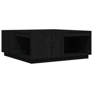 vidaXL Coffee Table Black 100x101x40,5 cm Solid Wood Pine