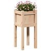 vidaXL Garden Planter Nature 31 x 31 x 70 cm Solid Pine Wood