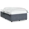vidaXL Bed Frame without Mattress Dark Grey Double Velvet
