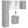vidaXL Bathroom Cabinet Set 5 pcs Grey Sonoma Engineered Wood