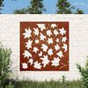 vidaXL Garden Wall Decoration 55x55 cm Corten Steel Maple Leaf Design