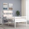 vidaXL Senior Bed without Mattress White Single Solid Wood